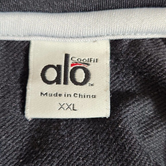 Alo Coolfit Womens Jacket Size XXL Black Athletic Athleisure Workout Yoga - Picture 9 of 13
